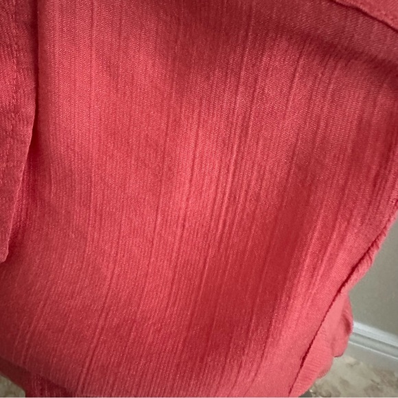 Chicos two-pocket button-down shirt sherbet orange Size 3 - Picture 7 of 7